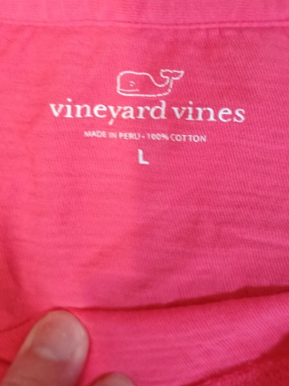Vineyard Vines/Long Sleeve Shirt/Womens Large/Coral Pink/Preppy Coastal Grandma - Picture 3 of 9